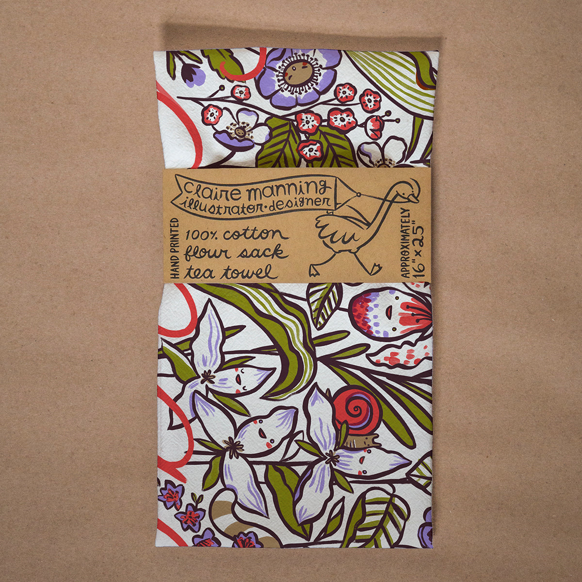 Canadian Wildflower Flour Sack Tea Towel