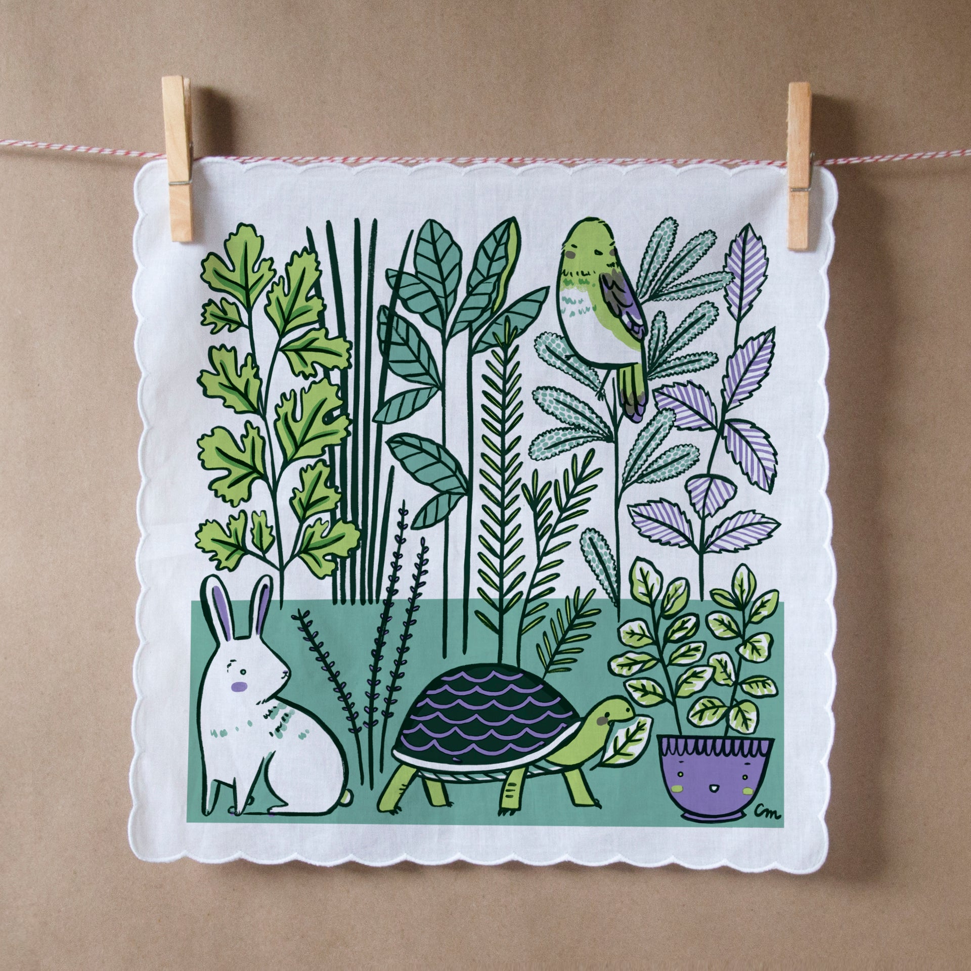 Herb Garden Hankie