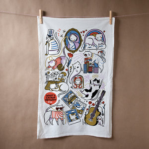 *LIMITED EDITION* Eras Cats Flour Sack Tea Towel