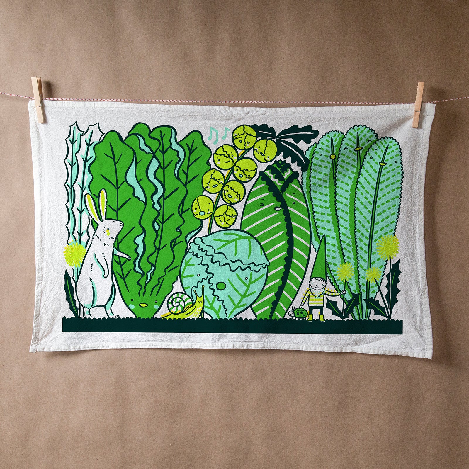 Greens Garden Flour Sack Tea Towel