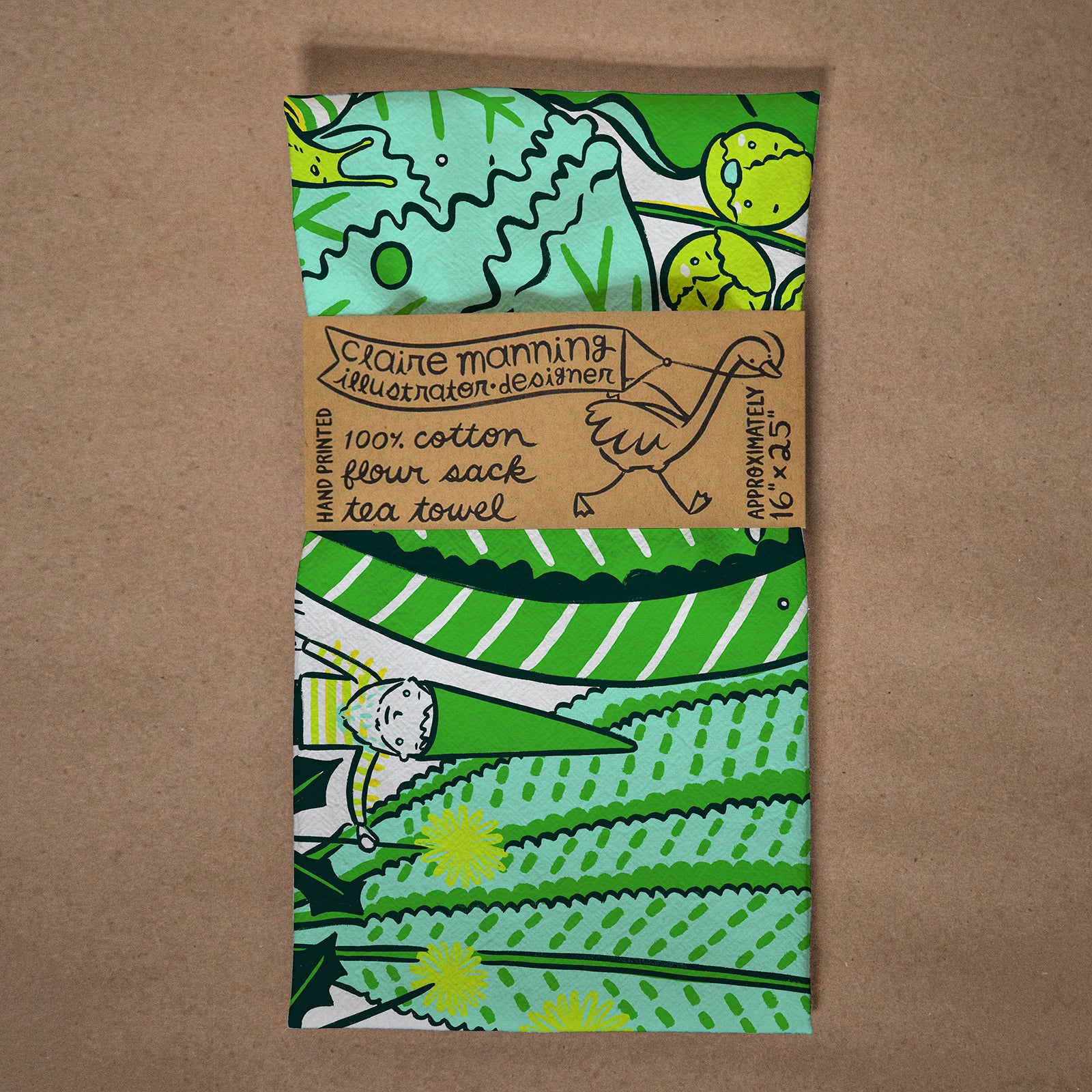 Greens Garden Flour Sack Tea Towel