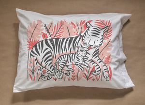 Mama and Baby Tiger Pillow Case