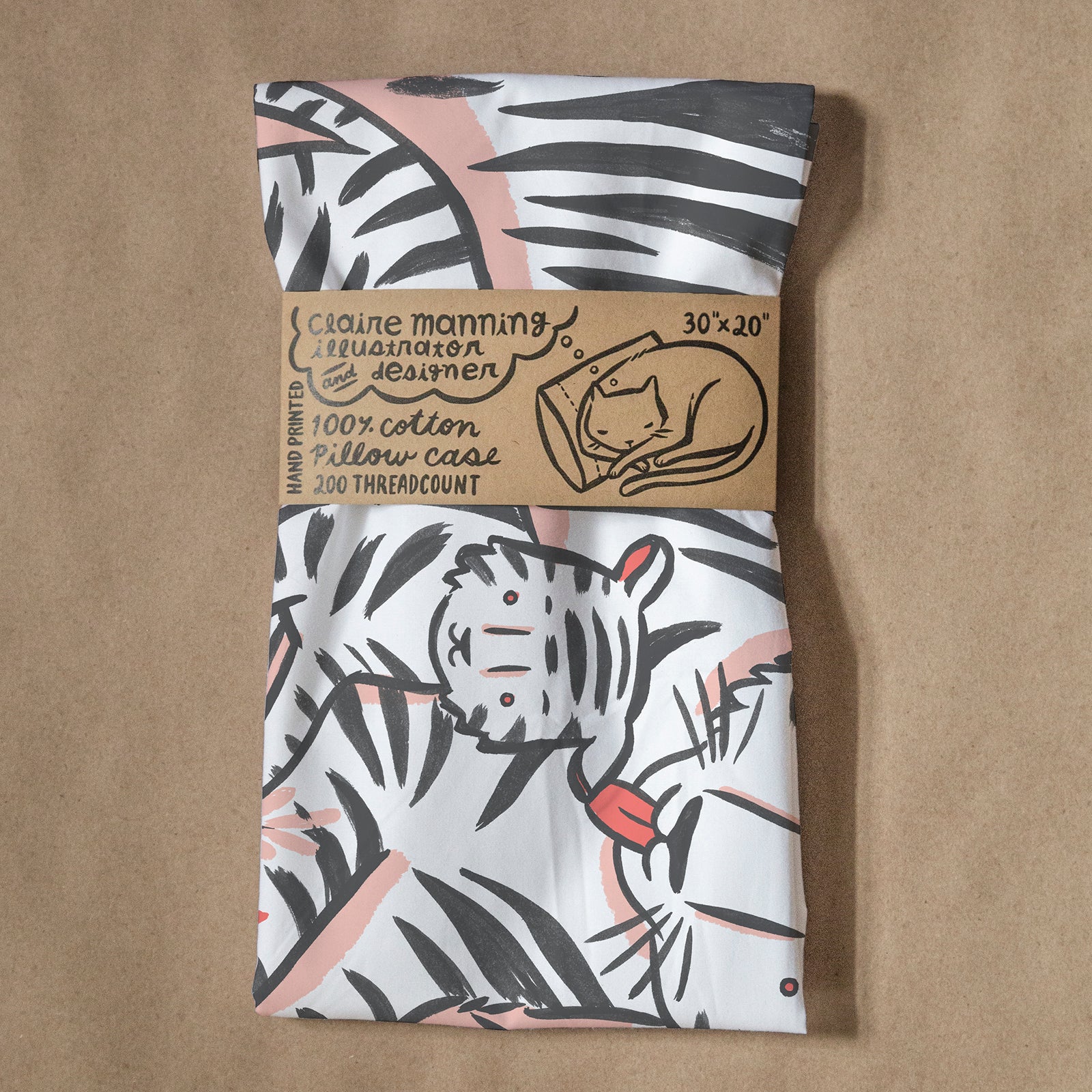 Mama and Baby Tiger Pillow Case