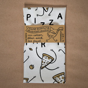 Pizza Party Flour Sack Tea Towel